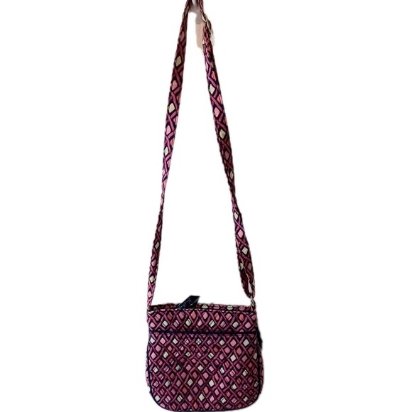 Vera Bradley Hipster crossbody With Free ID Coin Purse Key Chain Pink Diamond - Picture 2 of 12